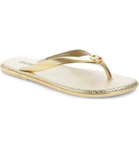 michael kors charm jelly flip flops|jet set metallic jelly flip flops.